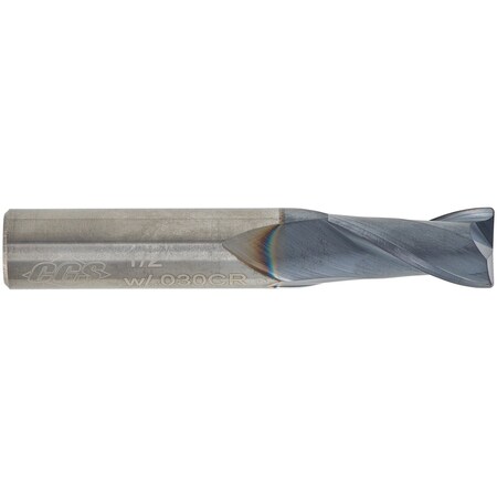 Cgs Tool 2Fl Std Cr End Mill 1/2" Dia 1" Loc 3" Oal W/.125 Cr & Altin CR123-5000.125-ALTiN
